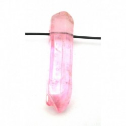 Bergkristall Spitze gebohrt 3 - 5 cm behandelt hell-rosa 1 Stück