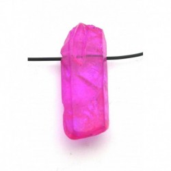 Bergkristall Spitze gebohrt 3 - 5 cm behandelt dunkelrosa 1 Stück