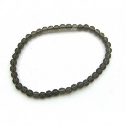 Kugel-Armband Rauchquarz matt 4 mm