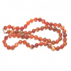 Kugel-Kette Carneol (erhitzt) 8 mm 80 cm lang