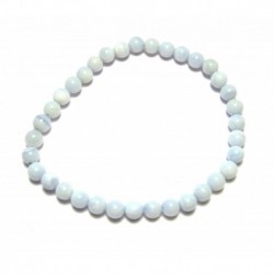 Kugel-Armband Chalcedon blau 5 mm