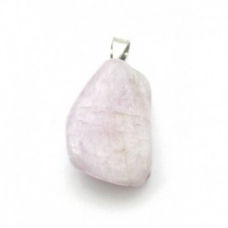 Trommelstein-Anhänger Kunzit 1,5 - 2 cm mit 925er Silber-Öse