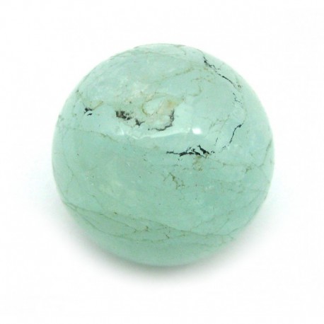 Kugel Aquamarin stabilisiert mit Kerben 2 cm