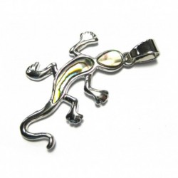 Anhänger Gecko mit Abalone-Muschel 34x24x5 mm