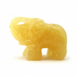Tiergravur Elefant Calcit orange 2x3 cm