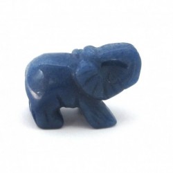 Tiergravur Elefant Blauquarz 2x3 cm