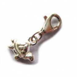 Charm Anhänger Schildkröte 2 cm 925er Silber