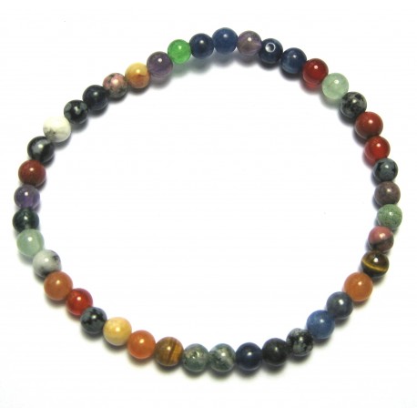 Kugel-Armband Mix (teil erhitzt und gefärbt) 4 mm