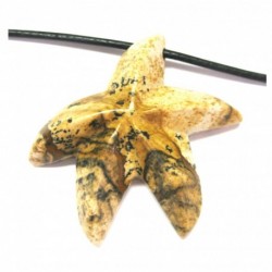 Anhänger Seestern Dumortierit Dumortieritquarz 4 cm gebohrt