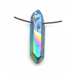 Bergkristall Spitze gebohrt 3 - 5 cm behandelt violett 1 Stück