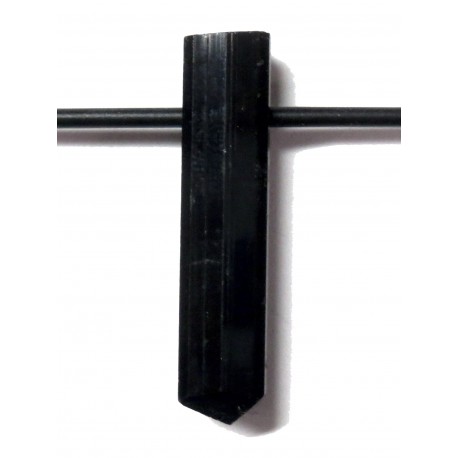 Turmalin schwarz Kristall gebohrt 2,5-3 cm schlank A