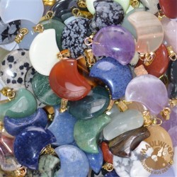 Mond mit Öse 1,8 cm (goldfarben) Mischung VE 100 Stück