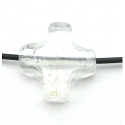 Kreuz gebohrt Bergkristall 15 mm