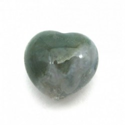 Herz Moosachat grün (Chalcedon) 15 mm