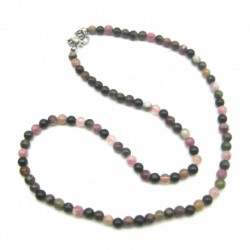 Kugel-Kette Turmalin bunt 4 mm 45 cm