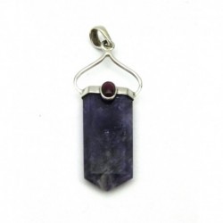 Anhänger Amethyst-Spitze mit Granat 925er Silber