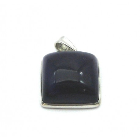 Anhänger Amethyst eckig, ca. 30 x 20 mm, 925er Silber