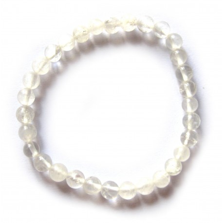 Kugel-Armband Bergkristall trüb 6 mm