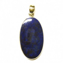 Anhänger Lapislazuli Oval, 24x51 mm, 925er Silber