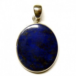 Anhänger Lapislazuli Oval, 26x41 mm, 925er Silber