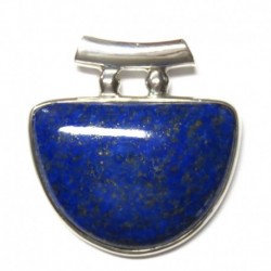 Anhänger Pipe Lapislazuli Freeform, 31x32 mm, 925er Silber