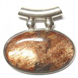 Anhänger Sonnenstein Pipe, 34x35 mm, 925er Silber