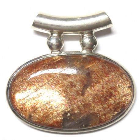 Anhänger Sonnenstein Pipe, 34x35 mm, 925er Silber