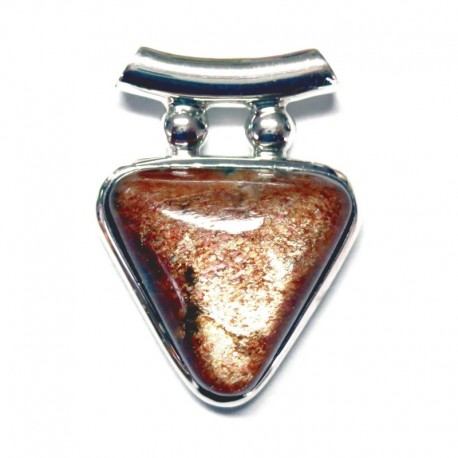 Anhänger Sonnenstein Pipe, 24x32 mm, 925er Silber