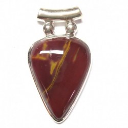 Anhänger Mookait Pipe, 23x43 mm, 925er Silber