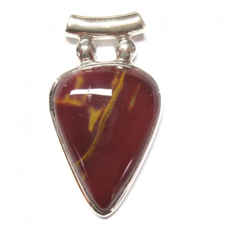 Anhänger Mookait Pipe, 23x43 mm, 925er Silber