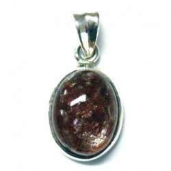 Anhänger Sonnenstein Oval klein, 13x27 mm, 925er Silber