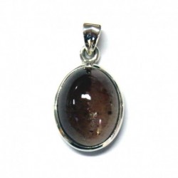 Anhänger Sonnenstein Oval, 15x25 mm, 925er Silber