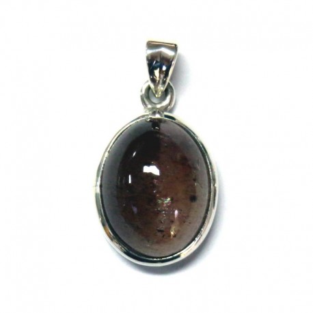 Anhänger Sonnenstein Oval, 15x25 mm, 925er Silber