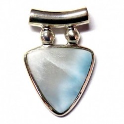 Anhänger Larimar Pipe Dreieck, 19x28 mm, 925er Silber
