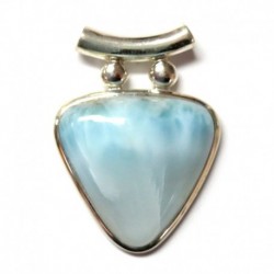 Anhänger Larimar Pipe Dreieck, 28x37 mm, 925er Silber