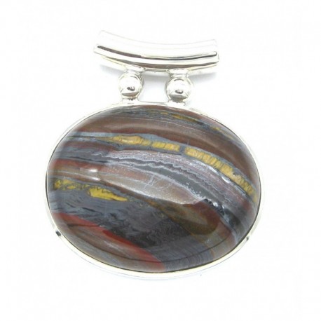 Anhänger Tigereisen Pipe Oval, 35x40 mm 925er Silber