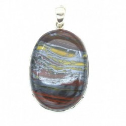 Anhänger Tigereisen Oval, 29x52 mm 925er Silber