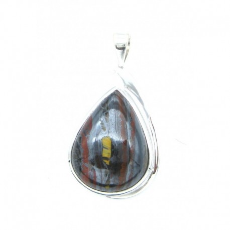 Anhänger Tigereisen Freeform Tropfen, 22x40 mm 925er Silber