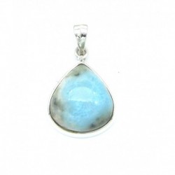 Anhänger Larimar Tropfen 20x29 mm 925er Silber