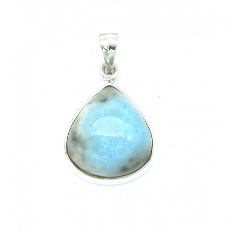 Anhänger Larimar Tropfen 20x29 mm 925er Silber