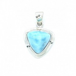 Anhänger Larimar Dreieck 17x25 mm 925er Silber