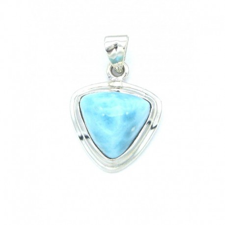 Anhänger Larimar Dreieck 17x25 mm 925er Silber