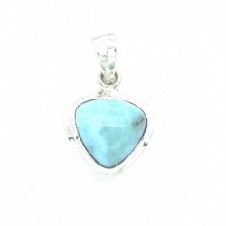Anhänger Larimar Dreieck 14x24 mm 925er Silber