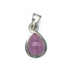 Anhänger Rubin Tropfen 10x20 mm 925er Silber