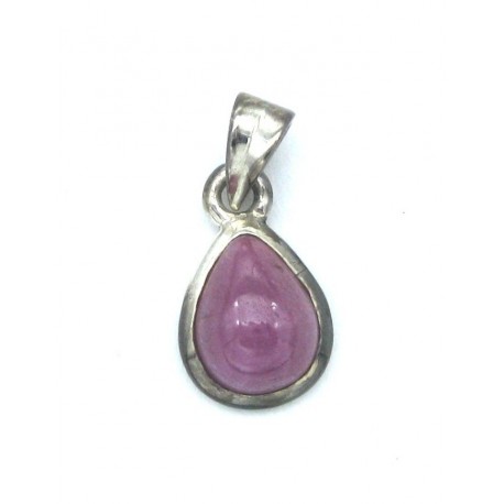 Anhänger Rubin Tropfen 10x20 mm 925er Silber