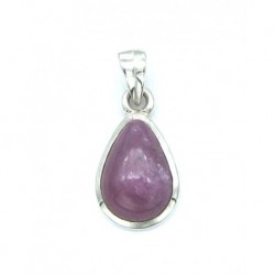 Anhänger Rubin Tropfen 11x22 mm 925er Silber