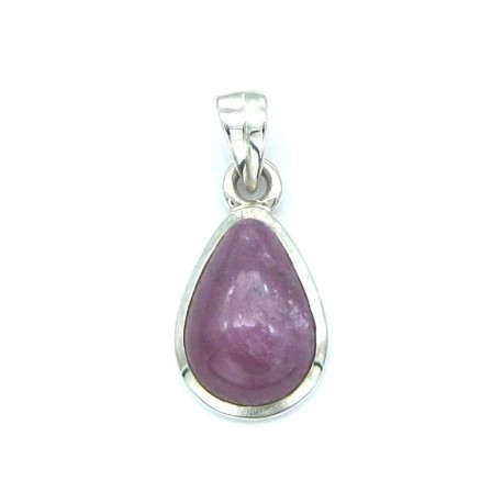 Anhänger Rubin Tropfen 11x22 mm 925er Silber