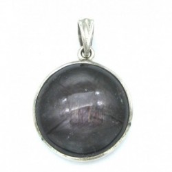 Anhänger Rubin Kreis 25x35 mm 925er Silber