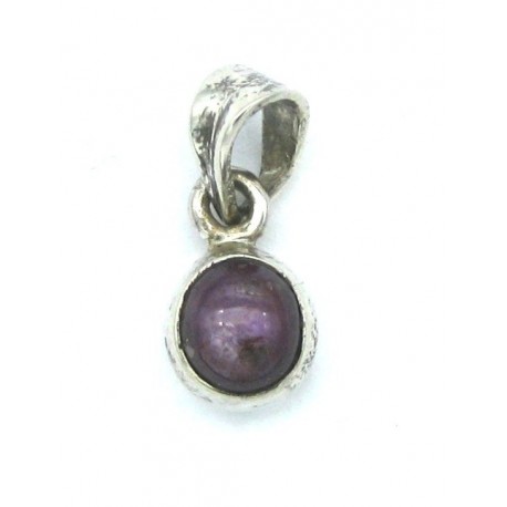 Anhänger Rubin Oval 8x20 mm 925er Silber