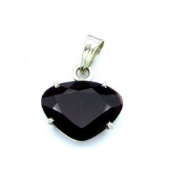 Anhänger Turmalin rot facettiert Tropfen 17x25 mm 925er Silber